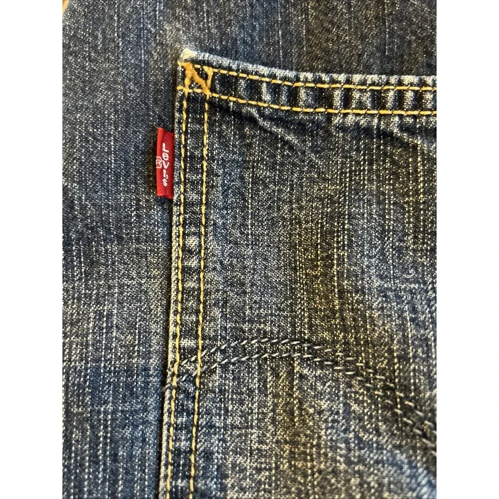 Vintage Levis Jeans Mens 36x32 Carpenter Loose Straight Blue Y2K Baggy Workwear